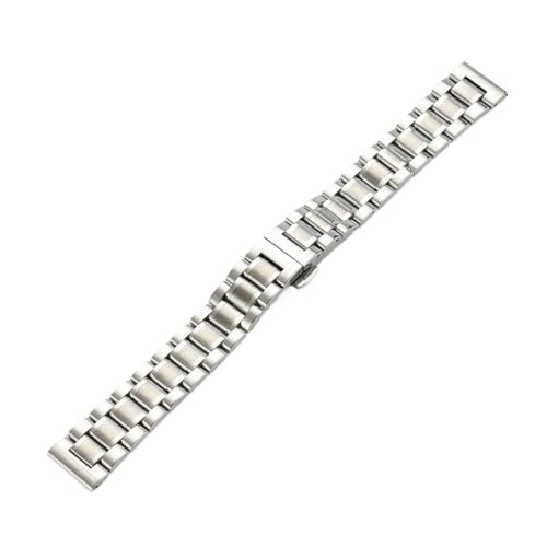 XLXKGPGKMK Edelstahlarmband 18 mm, 20, 22, 24, 26, 28, 30 Universal-Metallersatz for Männer und Frauen(Silver,24mm) von XLXKGPGKMK