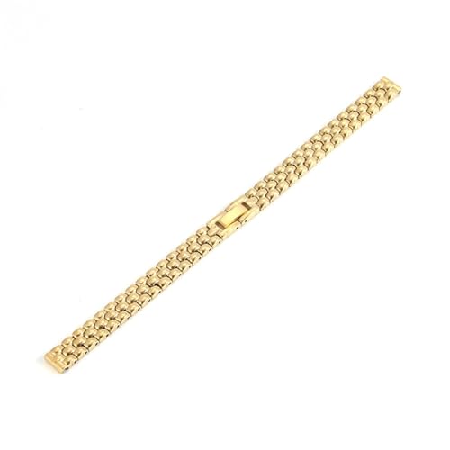 XLXKGPGKMK Edelstahlarmband Damen Metall Ersatz Schnelle Demontage Einfaches Design(Gold,6mm) von XLXKGPGKMK