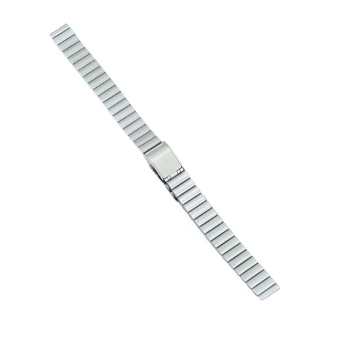 XLXKGPGKMK Edelstahlarmband als Metallersatz mit Faltschließe, Herren- und Damenmodelle(Silver,14mm) von XLXKGPGKMK