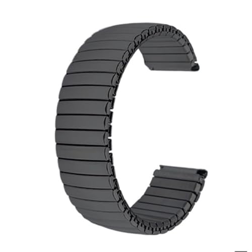 XLXKGPGKMK Elastische Ersatzarmbänder aus Edelstahl for Herren und Damen, schnelle Demontage, geeignet for Quarzuhren und Smart(Black,18mm) von XLXKGPGKMK