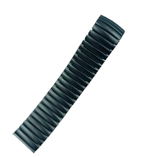 XLXKGPGKMK Elastisches Edelstahlarmband mit Schnalle, Metallersatz, 20 mm, 22 mm, geeignet for Männer und Frauen(Matte Black,20mm) von XLXKGPGKMK