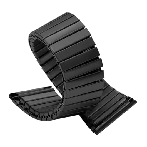 XLXKGPGKMK Elastisches Edelstahlband, 22 mm, geeignet for Männer und Frauen, mit schnallenlosem Design for schnelles Zerlegen(Black,L 22mm) von XLXKGPGKMK