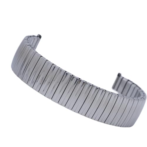 XLXKGPGKMK Ersatzarmband aus Edelstahl-Stretchmetall for Damen und Herren in Quarz-Smartwatches(Silver,14mm) von XLXKGPGKMK