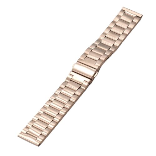 XLXKGPGKMK Herren- und Damenarmband aus massivem Edelstahl, 20 mm, 22, Armband mit aufgeklapptem Doppelschloss(Rose Gold,20mm) von XLXKGPGKMK
