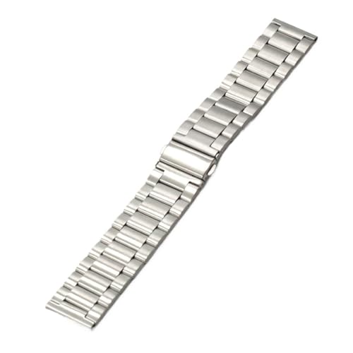 XLXKGPGKMK Herren- und Damenarmband aus massivem Edelstahl, 20 mm, 22, Armband mit aufgeklapptem Doppelschloss(Silver,20mm) von XLXKGPGKMK
