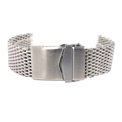 XLXKGPGKMK Klassisches Mesh-Armband durch Edelstahl ersetzt, for Männer und Frauen, Schnellverschluss, einfach zu ersetzen(Silver,20mm) von XLXKGPGKMK