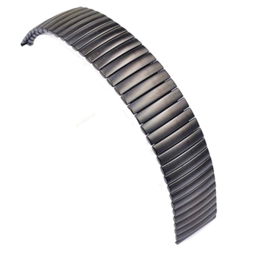 XLXKGPGKMK Komfortables, elastisches Ersatz-Uhrenarmband aus Edelstahl for Damen und Herren, 22 mm, Schnellverschluss(Black sand surface145mm) von XLXKGPGKMK