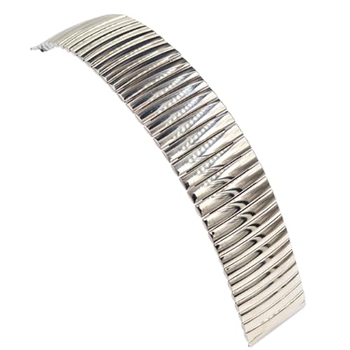XLXKGPGKMK Komfortables, elastisches Ersatz-Uhrenarmband aus Edelstahl for Damen und Herren, 22 mm, Schnellverschluss(Silver glossy surface145mm) von XLXKGPGKMK
