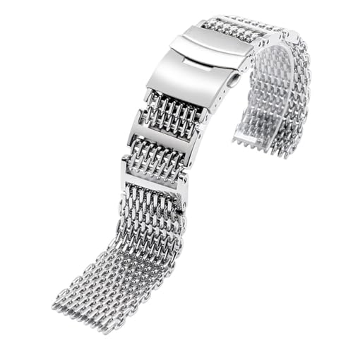 XLXKGPGKMK Mesh-Armband aus Edelstahl, Sicherheitsschnalle for Männer und Frauen, 20 mm, 22, 24(24mm) von XLXKGPGKMK