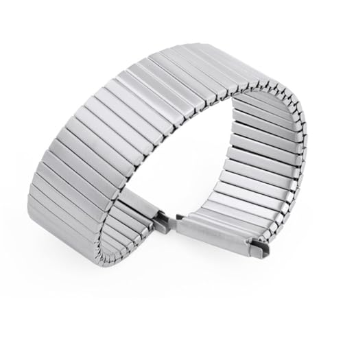 XLXKGPGKMK Silbernes elastisches Edelstahlarmband, geeignet for Quarz-Smartwatches for Damen und Herren(16cm) von XLXKGPGKMK