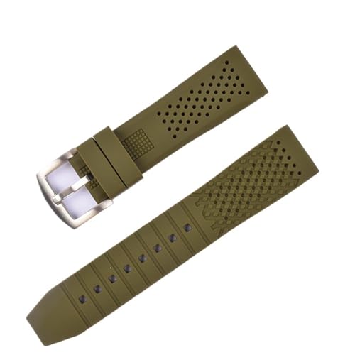 XLXKGPGKMK Silikonarmband for Männer und Frauen, Schnellverschluss, weich, wasserdicht, Ersatz for Smartwatch(Green,18mm) von XLXKGPGKMK