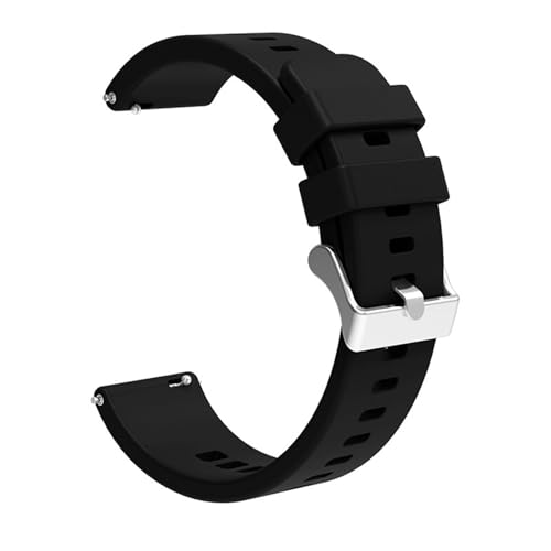 XLXKGPGKMK Silikonarmband for Männer und Frauen, atmungsaktiv, Schnellverschluss, Breite 18 mm, 20(Black,18mm) von XLXKGPGKMK