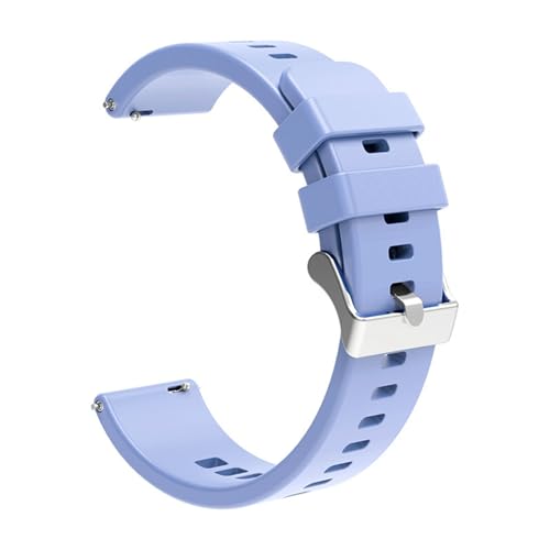 XLXKGPGKMK Silikonarmband for Männer und Frauen, atmungsaktiv, Schnellverschluss, Breite 18 mm, 20(Light Purple,18mm) von XLXKGPGKMK
