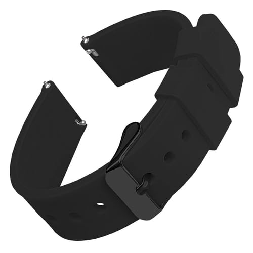 XLXKGPGKMK Silikonarmband mit Schnellentriegelung, geeignet für Smartwatches für Damen und Herren, 14 mm, 16 mm, 18 mm, 19 mm, 20 mm, 21 mm, 22 mm, 24 mm, 16 mm von XLXKGPGKMK