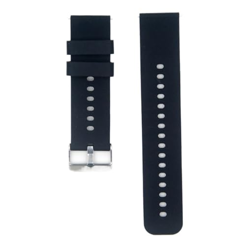 XLXKGPGKMK Silikonarmband mit Schnellverschluss, Edelstahlschnalle, kompatibel Smartwatches for Herren und Damen, Sport(Black) von XLXKGPGKMK