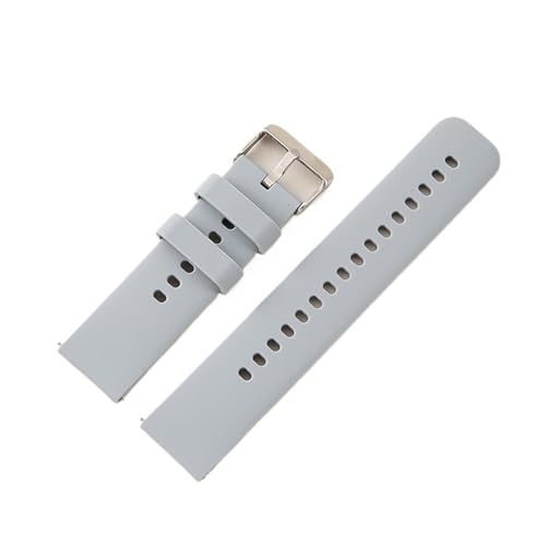 XLXKGPGKMK Silikonarmband mit Schnellverschluss, Edelstahlschnalle, kompatibel Smartwatches for Herren und Damen, Sport(Gray) von XLXKGPGKMK