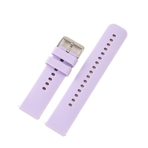 XLXKGPGKMK Silikonarmband mit Schnellverschluss, Edelstahlschnalle, kompatibel Smartwatches for Herren und Damen, Sport(Purple) von XLXKGPGKMK