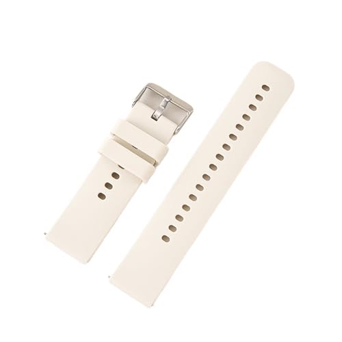 XLXKGPGKMK Silikonarmband mit Schnellverschluss, Edelstahlschnalle, kompatibel Smartwatches for Herren und Damen, Sport(White) von XLXKGPGKMK