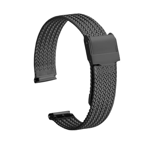XLXKGPGKMK Smartwatch mit Metallgeflechtarmband for Herren und Damen Schnellverschluss aus Edelstahl – Ersatz(Black,20mm) von XLXKGPGKMK