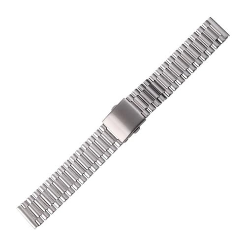 XLXKGPGKMK Uhrenarmband mit Schnellverschluss, Edelstahl, Ersatz for Herren und Damen, Metallkette, Breite 18 mm, Silber von XLXKGPGKMK