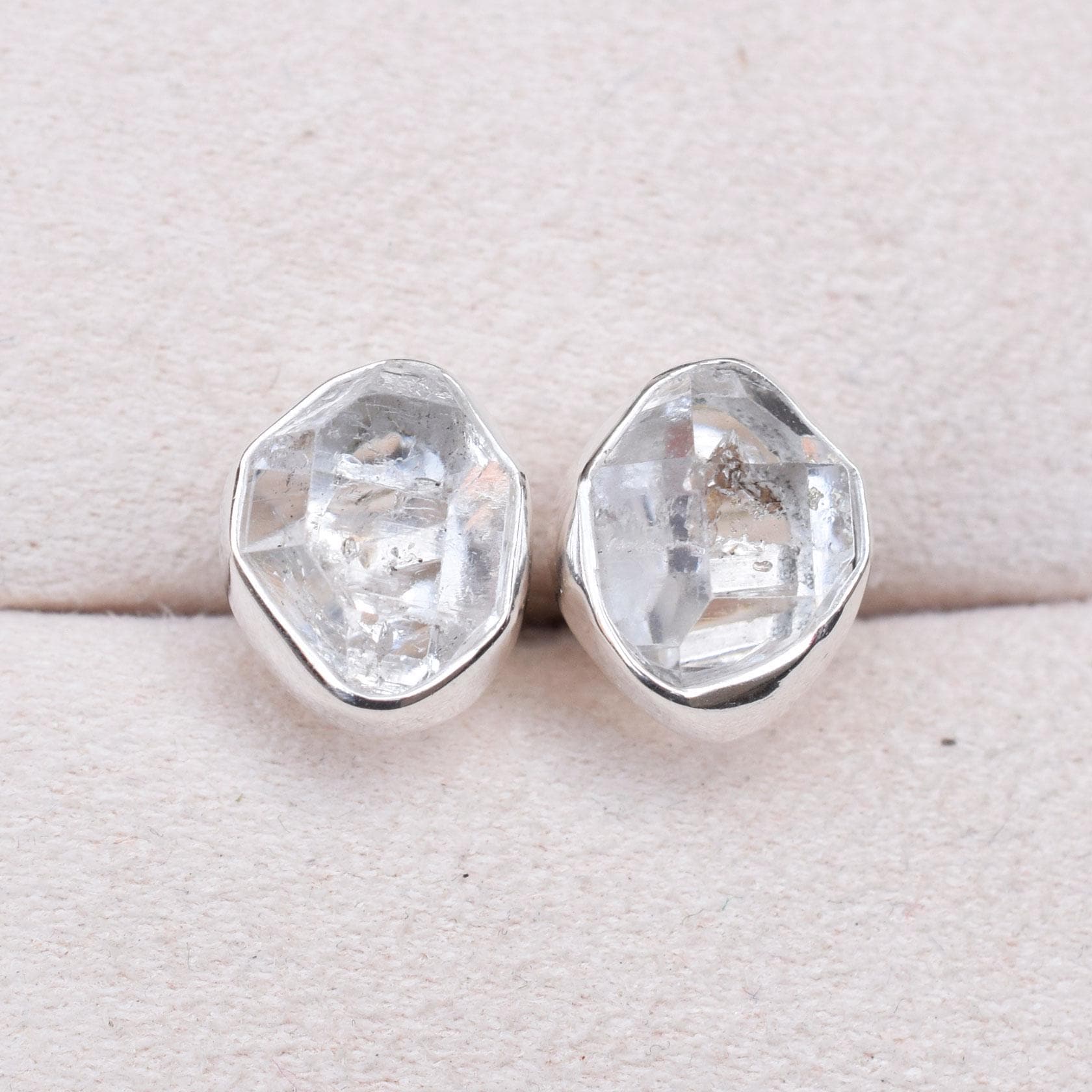 Herkimer Diamant Ohrstecker Handgefertigte 925 Sterling Silber von XLjewelry
