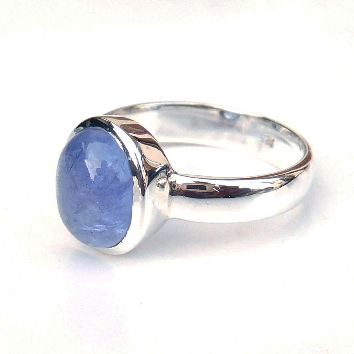Tansanit Cabochon Ring Handgemachte Sterling Silber Statement Ring von XLjewelry