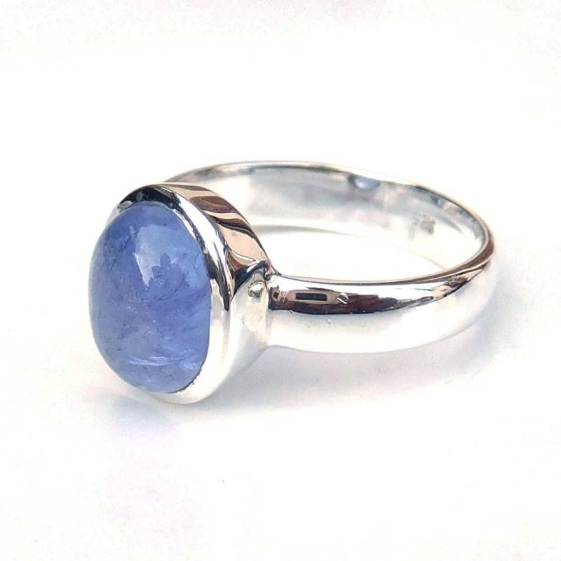 Tansanit Cabochon Ring Handgemachte Sterling Silber Statement Ring von XLjewelry