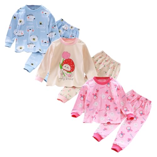 Mädchenn Baumwolle Thermounterwäsche 3Set Thermounterhemden Thermo-Unterhosen Ski Funktionsunterwäsche für Winter Thermounterwäsche-Sets für Mädchenn,Etikett: 75 von XM-Amigo