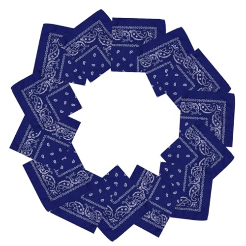 XM-Amigo 14 Stk. Set Multifunktions Mehrfarben Kopfbedeckung Bandana Cycling Stirnband Handkerchie für Erwachsene und Kinder (14 Blau) von XM-Amigo