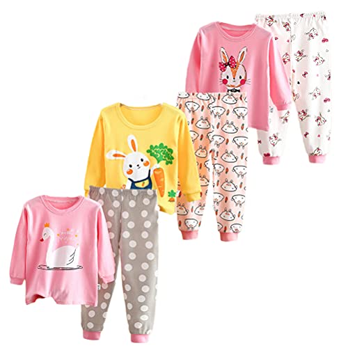 XM-Amigo Baby Mädchen Baumwolle Thermounterwäsche 3Set Thermounterhemden Thermo-Unterhosen für Winter Thermounterwäsche-Sets Lange Unterwäsche,Thermo-Pyjama für Baby Mädchen von XM-Amigo