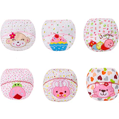 XM-Amigo Baby-Mädchen-Unterwäsche, Töpfchentrainingshosen, wiederverwendbar, 6er-Pack, Größe 1–3 Jahre, mädchen, 2-3 Years von XM-Amigo