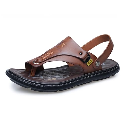 Atmungsaktive Sandalen zur Korrektur von Ballenzehen mit geteilten Zehen, Bequeme Sommersandalen für Herren zur Linderung von Ballenzehen(Brown,42 EU) von XMACKEEDGH