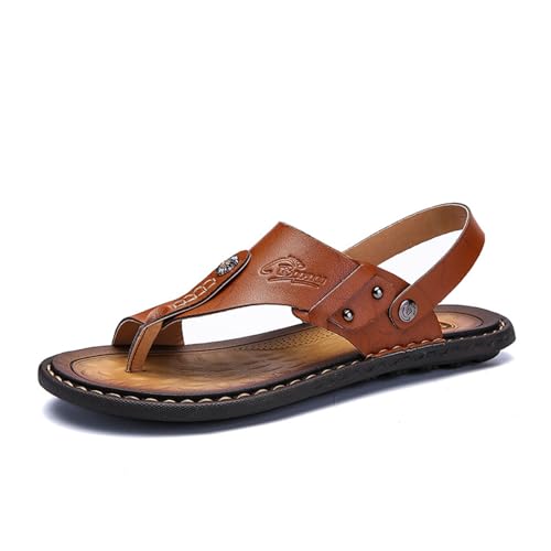 Bequeme Sandalen zur Korrektur von Ballenzehen für Herren, orthopädische, langlebige rutschfeste Sommersandalen für Herren zur Linderung von Ballenzehen(Khaki,41 EU) von XMACKEEDGH