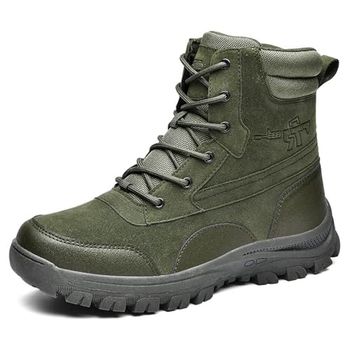 Leichte Kampfstiefel für Herren, wasserdichtes Design mit Fokus auf schnelle Reaktion, taktische Stiefel für Herren, leicht, kollisionssicher für die Sicherheit bei der Arbeit beim Militär(Green,39 EU von XMACKEEDGH