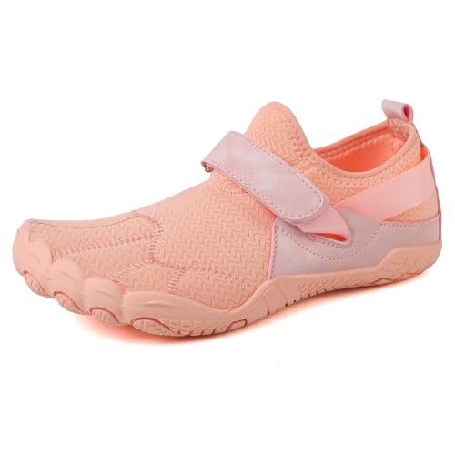 Leichte Wasserschuhe für Damen und Herren, atmungsaktives Mesh, Sport, Wandern, Barfuß, Aqua-Wasserschuhe, Outdoor, Strand, Schwimmen, Pool, Surfen, Yoga, Wandern, Kajakfahren(Natural,40 EU) von XMACKEEDGH