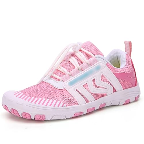 XMACKEEDGH Bequeme Wasserschuhe für Damen und Herren, schnelltrocknend, atmungsaktiv, Barfuß-Wasserschuhe zum Wandern, Klettern, Turnschuhe, Strand, Surfen, Yoga, Strandspaziergänge(Pink,40 EU) von XMACKEEDGH