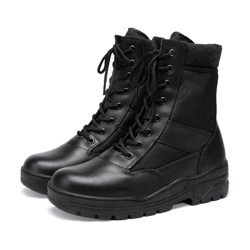 XMACKEEDGH Kampfstiefel Herren Antikollision, Atmungsaktiv Leichtgewicht für längeres Tragen, Taktische Stiefel Herren, Wasserdicht Rutschfest zum Wandern Klettern(44 EU) von XMACKEEDGH