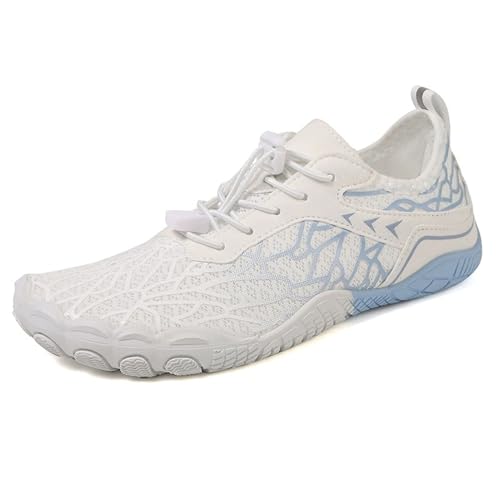 XMACKEEDGH Leichte Wasserschuhe für Damen und Herren, schnelltrocknend, atmungsaktiv, Barfuß-Wasserschuhe zum Wandern, Schwimmen, Tauchen, Surfen, Kajakfahren im Freien(Blue,41 EU) von XMACKEEDGH
