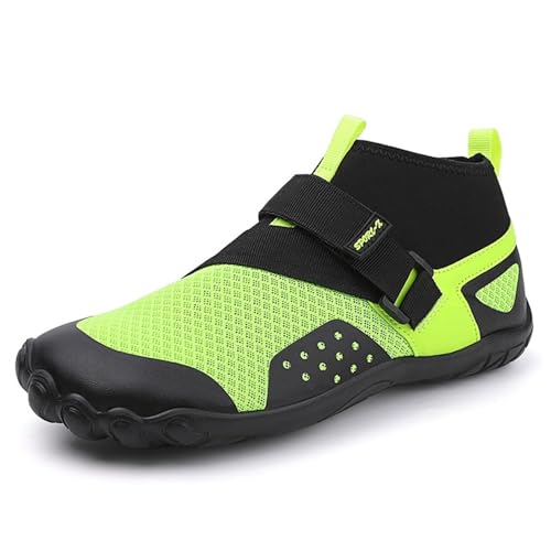 XMACKEEDGH Stilvolle Wasserschuhe für Damen und Herren, schnelltrocknend, Barfuß-Wasserschuhe für Sport, Wandern, Outdoor-Sport, Surfen, Yoga, Strandspaziergänge(Green,45 EU) von XMACKEEDGH