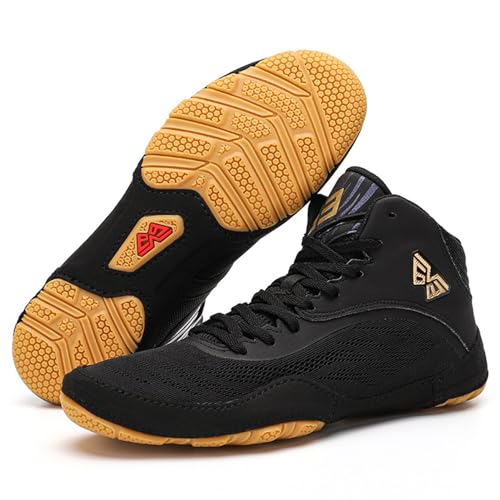 XMACKEEDGH Vielseitige Trainings-Boxschuhe, Wrestling-Schuhe für Herren, stützender Low-Top für Combat Powerlifting für Erwachsene, Mesh-Fitness-Sneaker(43 EU) von XMACKEEDGH