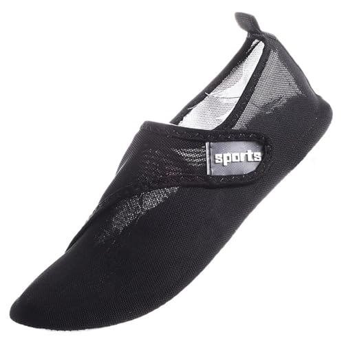 XMACKEEDGH Wasserschuhe für Damen und Herren, schnelltrocknende Barfuß-Wasserschuhe mit breiter Zehenpartie, Zehenschutz mit Drainagelöchern für Schwimmbad, Spazierengehen und Strand(Black,41 EU) von XMACKEEDGH