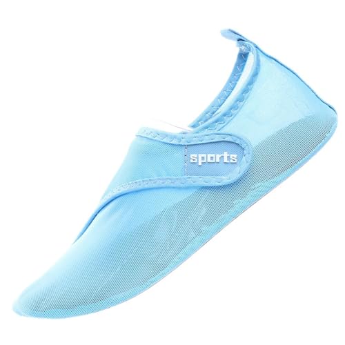 XMACKEEDGH Wasserschuhe für Damen und Herren, schnelltrocknende Barfuß-Wasserschuhe mit breiter Zehenpartie, Zehenschutz mit Drainagelöchern für Schwimmbad, Spazierengehen und Strand(Blue,40 EU) von XMACKEEDGH
