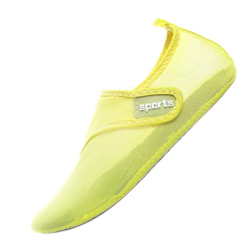 XMACKEEDGH Wasserschuhe für Damen und Herren, schnelltrocknende Barfuß-Wasserschuhe mit breiter Zehenpartie, Zehenschutz mit Drainagelöchern für Schwimmbad, Spazierengehen und Strand(Yellow,40 EU) XMACKEEDGH Wasserschuhe für Damen und Herren, schnelltrocknende Barfuß-Wasserschuhe mit breiter Zehenpartie, Zehenschutz mit Drainagelöchern für Schwimmbad, Spazierengehen und Strand(Yellow,40 EU) von XMACKEEDGH