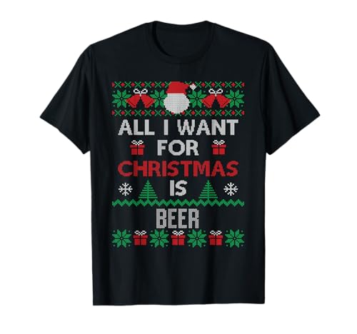 Bier Weihnachten Ugly Christmas Damen Herren T-Shirt Bier Weihnachten Ugly Christmas Damen Herren T-Shirt von XMAS ugly Christmas designs