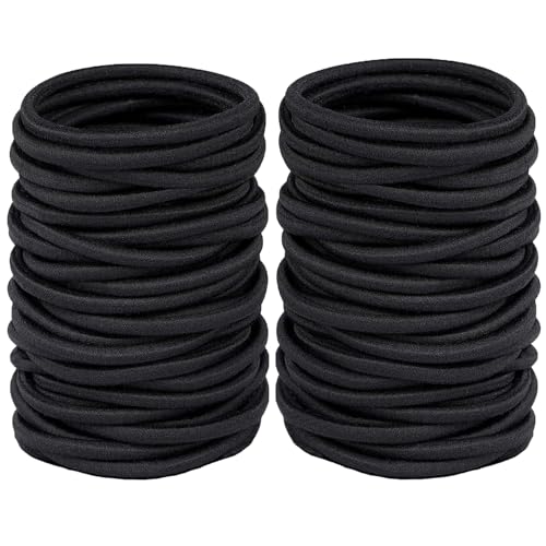 50 Stück Haargummi Schwarz,Haargummis Damen,4mm dick Haargummi,Elastische Hair ties,gilt für Pferdeschwanz, Zöpfe, Alltagslooks. 50 Stück Haargummi Schwarz,Haargummis Damen,4mm dick Haargummi,Elastische Hair ties,gilt für Pferdeschwanz, Zöpfe, Alltagslooks. von XMBYGEY