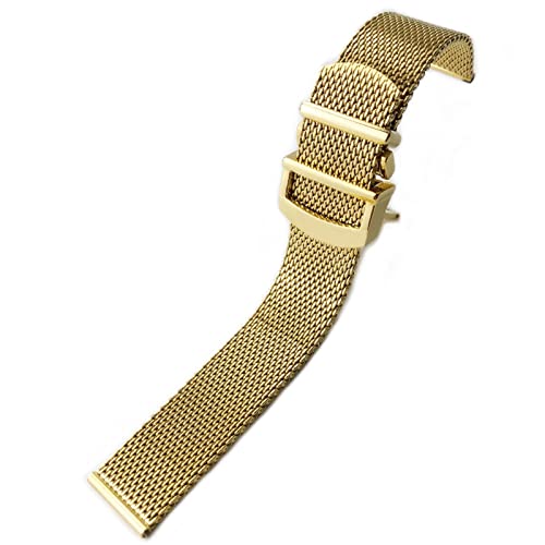 XMKT 20mm 22mm hochwertiger Edelstahl-Armband-Ersatz für Iwc Mark18 Uhrengurt (Color : Gold, Size : 20mm) von XMKT