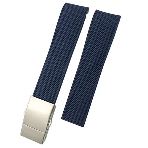XMKT Für Longines HydroConquest L3 Conquest Uhrenarmband Armbänder Wasserdichtes Armband Gummi Silikon 21mm 22mm Armband(Blue-1,21mm) von XMKT