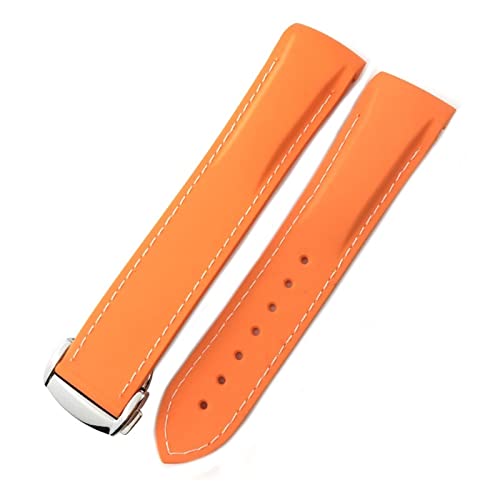 XMKT Gummi-Uhrenarmband für IWC Pilot Mark 18 Spitfire Chronograph IW3270 IW3777 IW5010, gebogenes Ende, 19 mm, 20 mm, 21 mm, 22 mm, 20 mm, Achat von XMKT