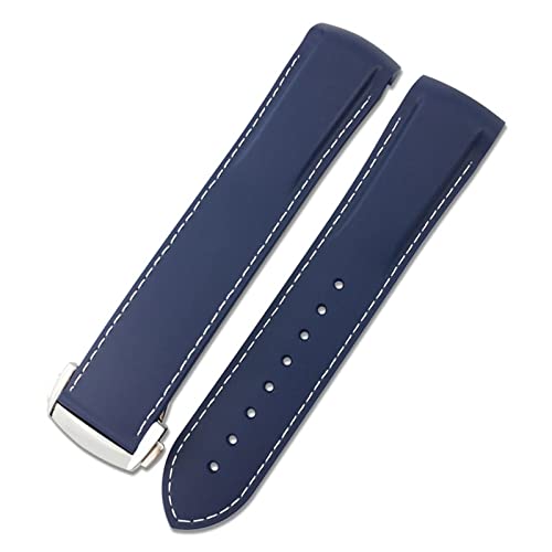 XMKT Gummi-Uhrenarmband für IWC Pilot Mark 18 Spitfire Chronograph IW3270 IW3777 IW5010, gebogenes Ende, 19 mm, 20 mm, 21 mm, 22 mm, 20 mm, Achat von XMKT