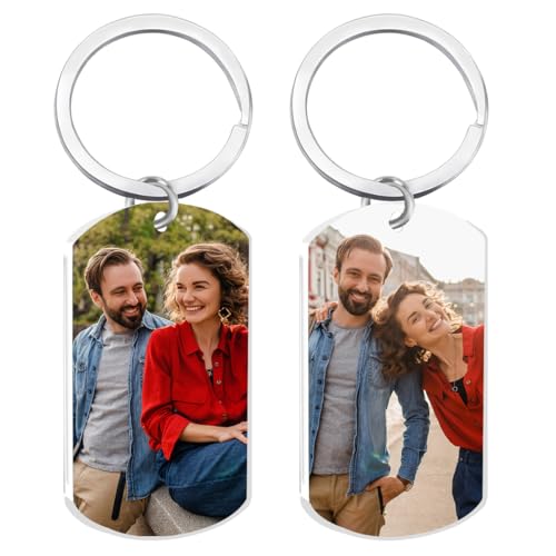 SchlüSselanhäNger Personalisiert，Doppelseitige Farbe Personalisierte SchlüSselanhäNger，FüR Freunde, Liebhaber Customized Gift，Anniversary Gifts for Men，Kreative Personalisierte Geschenke von XNBTIM